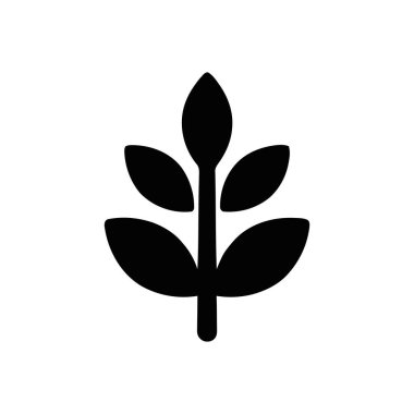 Doğa büyümesini, çevre dostu çevreyi ve organik tarım alanlarını tasvir eden bitki simgesi