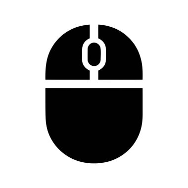 Beyaz arkaplandaki fare bilgisayar teknolojisi simgesi navigasyon ve kontrol için dijital girdi aygıtını temsil ediyor