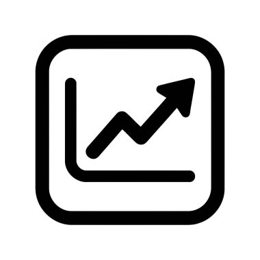 Artan pazar performansını temsil eden bir okla yukarı doğru bir çizgi gösteren büyüme tablosu Bu sembol ilerlemeyi ve başarılı finansal eğilimleri gösterir