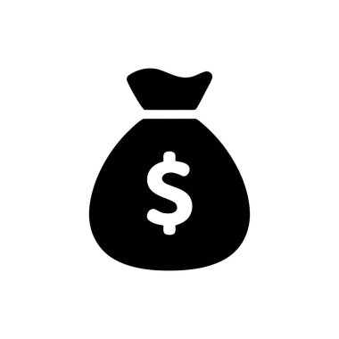 Dolar işaretli para çantası mali büyüme ve güvenliği simgeliyor.