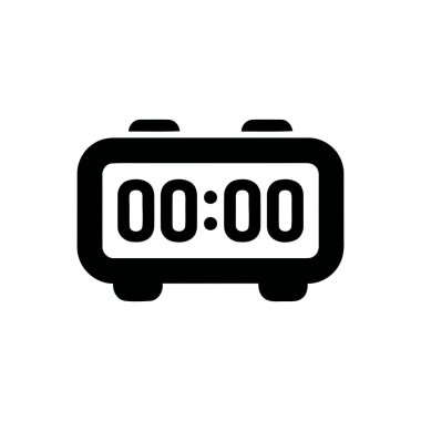 Sayısal zamanlayıcı, geri sayımlar ve ölçüm kavramları için bir minimalist simgeyi 00 kez gösterir