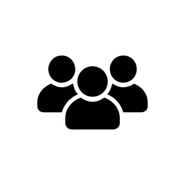 Bir takım veya topluluk bağlantısı tasvir eden insanlar grubu simgesi Bu grafik sosyal ağları ve kullanıcı profillerini temsil eder