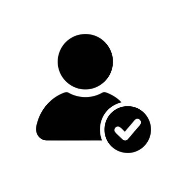 Başarılı onay ve onayı temsil eden onaylanmış bir onay işareti gösteren kullanıcı profili simgesi