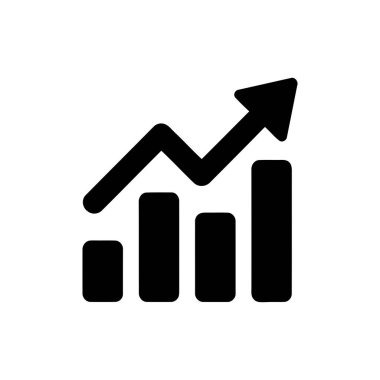 Büyüme grafiği artan çubuklar ve iş performansını artıran bir ok gösteriyor