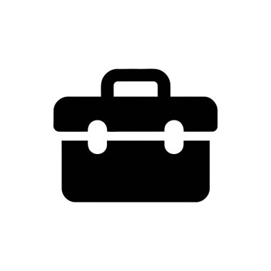 Pürüzsüz siyah siluet ve yuvarlak kenarlı profesyonel uygulamalar için mükemmel olan evrak çantası ya da alet kutusu tasarımı