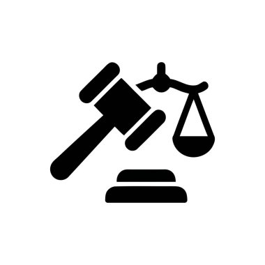 Hukuk ve adalet sembollerine klasik denge terazilerinin yanında çarpıcı bir tokmak da eklenir.