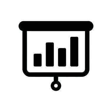 Finansal analiz ve kurumsal ilerleme raporlaması için iş veri tablosunu gösteren sunum grafiği
