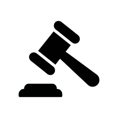 Gavel simgesi, yasal kararları ve açık artırma tekliflerini temsil eden bir ses engeline vuruyor