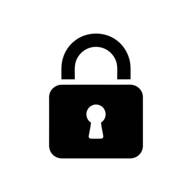 Güvenli gizlilik simgesi dijital koruma veri güvenliğini ve çevrimiçi iş kavramları için kısıtlı erişimi temsil ediyor