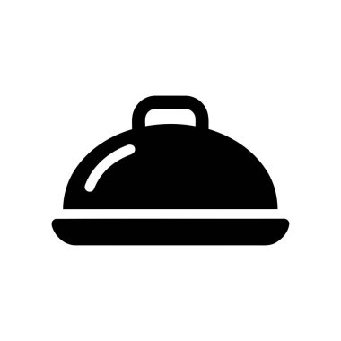 Çeşitli yemek deneyimleri için zarif yemek sunumunu gösteren yemek simgesi sunuluyor