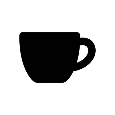 Sıcak kahve ya da çay bardağını temsil eden silüet sabah içecekleri için mükemmel.