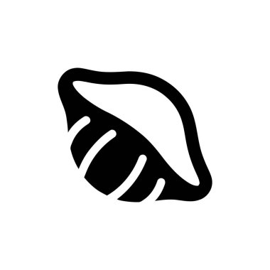 Deniz kabuğu şekilli siluet, deniz ve su temalı yaratıcı projeler için ideal arka planda izole edilmiş.