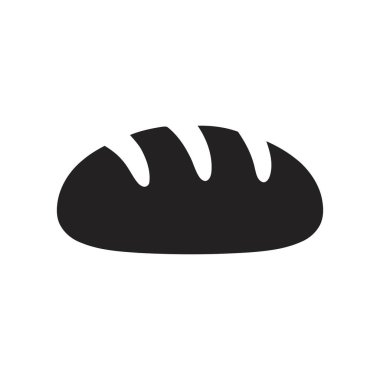 Fırın ve yemek kavramları için ekmek somunu silüeti çizimi