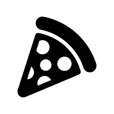 Yuvarlak kabuklu ve minimalist kaplama detaylarıyla pizza dilimi çizimi