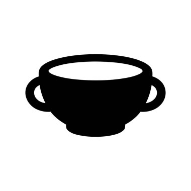 Çeşitli tasarım projeleri için uygun minimalist grafik biçimli siyah iki bardak simgesi