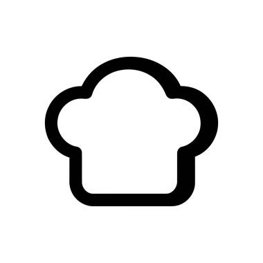 Şef şapkası ikonu aşçılık mesleğini veya yemek servisi sektörünü resmediyor