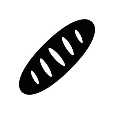 Ekmek somunu silueti grafiği. Pastane logoları ya da yemek tasarımları için mükemmel kesikler.