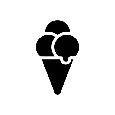 Eriyen üç kepçeli dondurma külahı ferahlatıcı ve tatlı bir yaz ziyafeti sağlıyor.