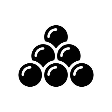 Bilardo topları bir bilardo oyunu veya bilardo oyunu için düzgün bir şekilde düzenlenmiş.