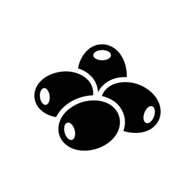 Basit modern tasarımı olan dört siyah zeytinli grup yemekle ilgili temalar için mükemmeldir.