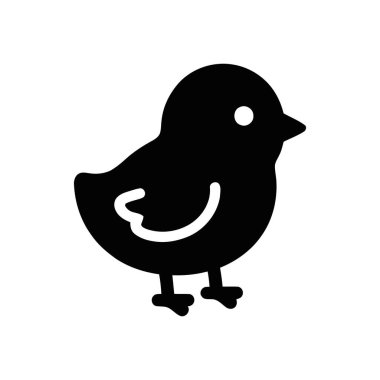 Tavuk ikonu hayvan yavrusu kümes hayvanları çeşitli kavramlar için Paskalya sembolü tasarım elementi