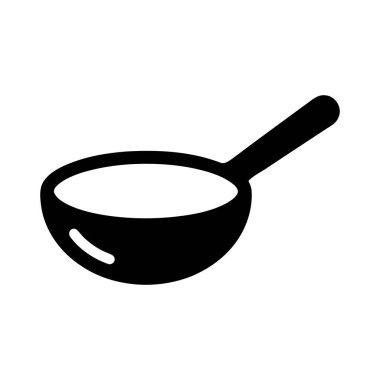 Yemek pişirmek ya da servis etmek için bir mutfak aletini sıvı ile temsil eden Ladle simgesi