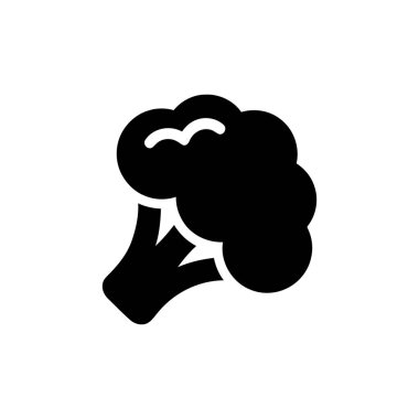 Brokoli sağlıklı sebze ikonu dengeli bir diyet grafiği için stilize edilmiş bir çiçek.