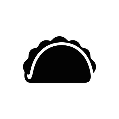 Dalgalı kenarı ve dolguyu gösteren bir iç hat içeren yemek ikonu hamur işi