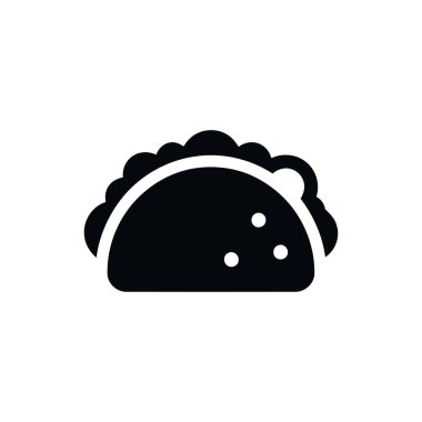 Taco grafik ikonu yiyeceklerle ilgili tasarımlar için lezzetli bir yemek sergiliyor