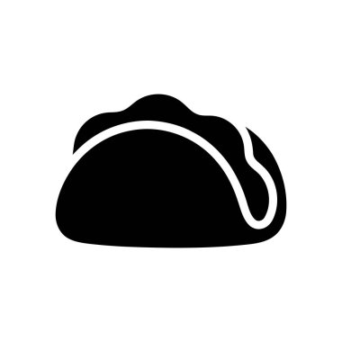 Taco sembolü popüler Meksika fast food yemeğini temsil ediyor.