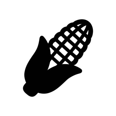 Detaylı çekirdekleri ve kısmen açılmış kabuk tasarımını içeren mısır koçanı grafiği