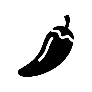 Chili pepper icon representing spicy flavor and culinary heat in cooking A simple graphic for food related themes