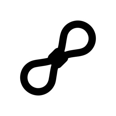 Siyah bir leke içinde birbirine dolanmış kalın bir düğüm gösteren soyut silueti döndür