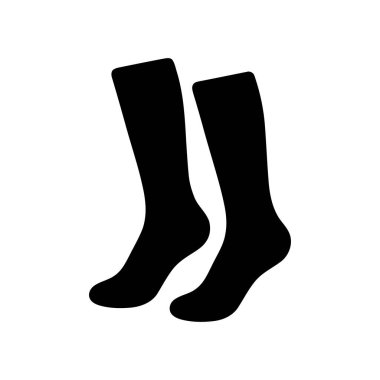 Günlük giyim için moda olan bir çift giysi aksesuarının siyah, basit bir grafik çizimi.