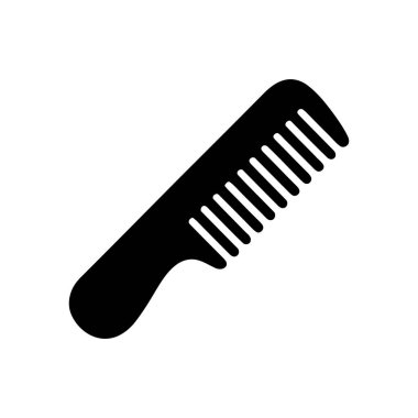 Saç tasarımı için bu temel güzellik aksesuarı kişisel bakım için parlak siyah bir siluet grafiğidir