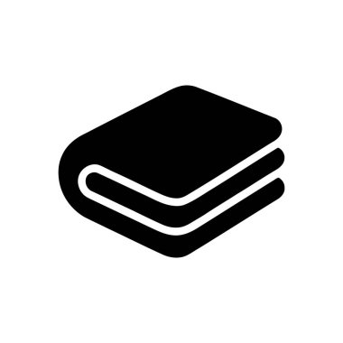 Çeşitli kullanımlar için minimalist bir sembol olarak gösterilen katlanmış temiz yumuşak tekstil ögeleri yığını