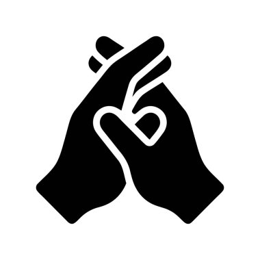 Hands intertwined forming a heart shape This icon represents connection and partnership
