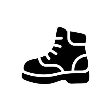 Boot silhouette illustration representing classic work and outdoor hiking footwear