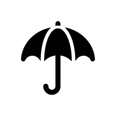 Hava koruma ve kuru kalmak için şemsiye simgesi