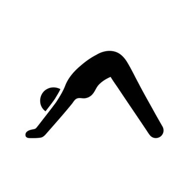 Yoga pozu, aşağı bakan bir köpek pozisyonunda esneyen bir insanın zindelik ve refahı desteklediğini gösteriyor.