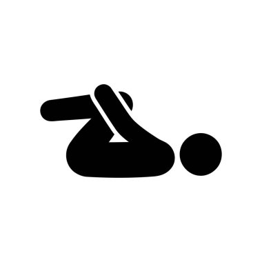 Bükülmüş bacakları göğsüne doğru çekilen esnek insan çizimleri.