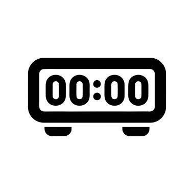 Elektronik ekranında sıfır zamanı gösteren dijital alarm saati