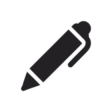 Eğitim ve iş ortamlarında kullanılan çizim ve iletişimi temsil eden kalem simgesi