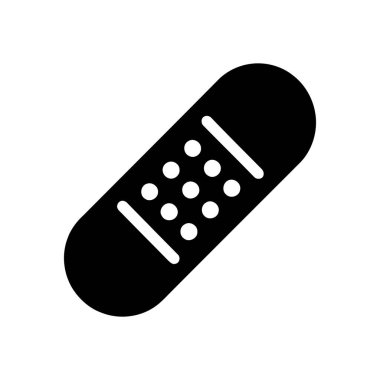 Yaralar ve yaralar için tıbbi bakımı sembolize eden bandaj simgesi