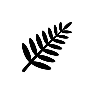 Leaf fern plant in a simple botanical illustration showcasing natural organic foliage and greenery