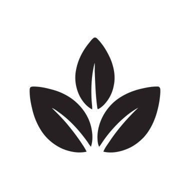 Yaprak, organik bitki büyümesini ve ekolojik sağlık kavramını gösteren soyut bir sembol.