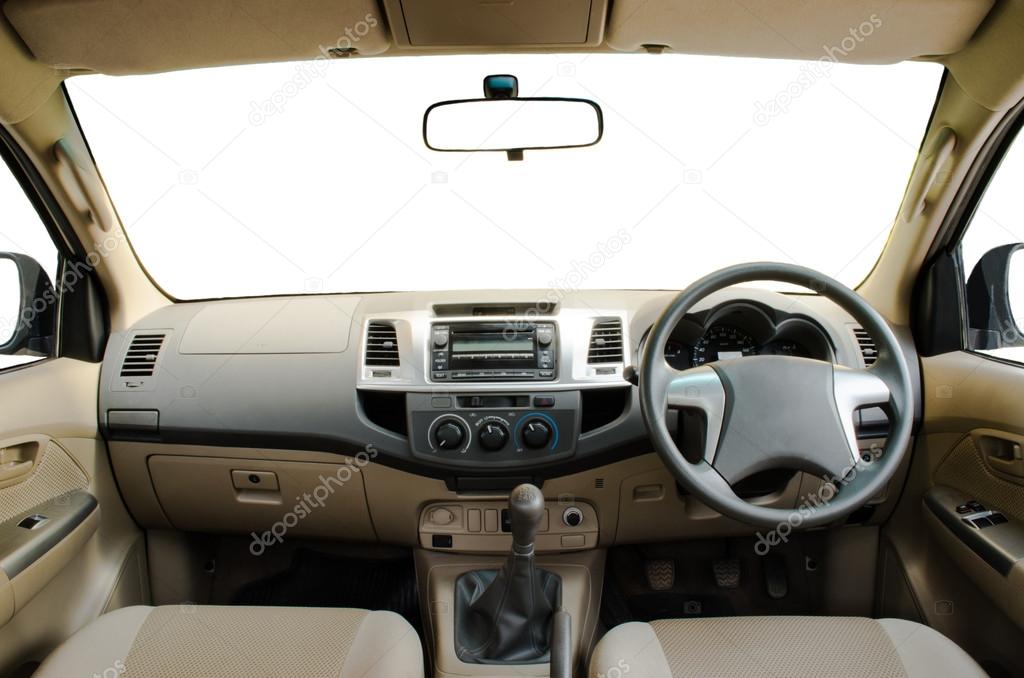 beige leather car dashboard