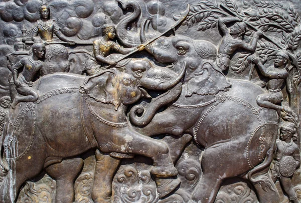 Битва слонов — стоковое фото