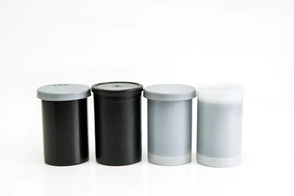 Old film canisters — Stock Photo, Image