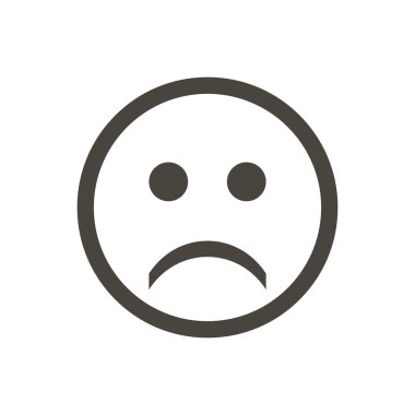 Simge üzücü duygular beyaz bir arka plan üzerinde